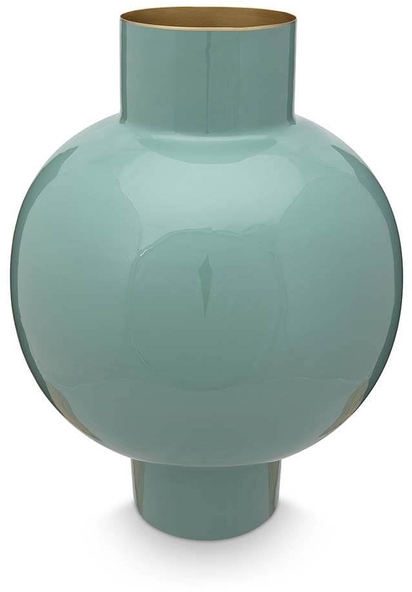 Vaas metaal groot soft green 31,5 x 40 cm