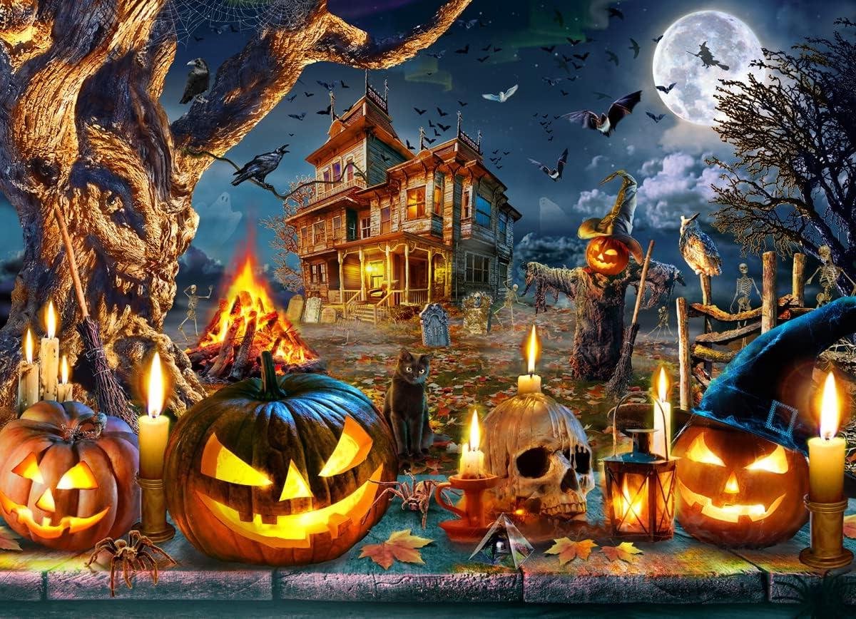 Legpuzzel Halloween - Puzzel 1000 stukjes - Ontspannen Vrije Tijd - Premium Puzzelbord - 68 x 68 cm - Halloween Thema