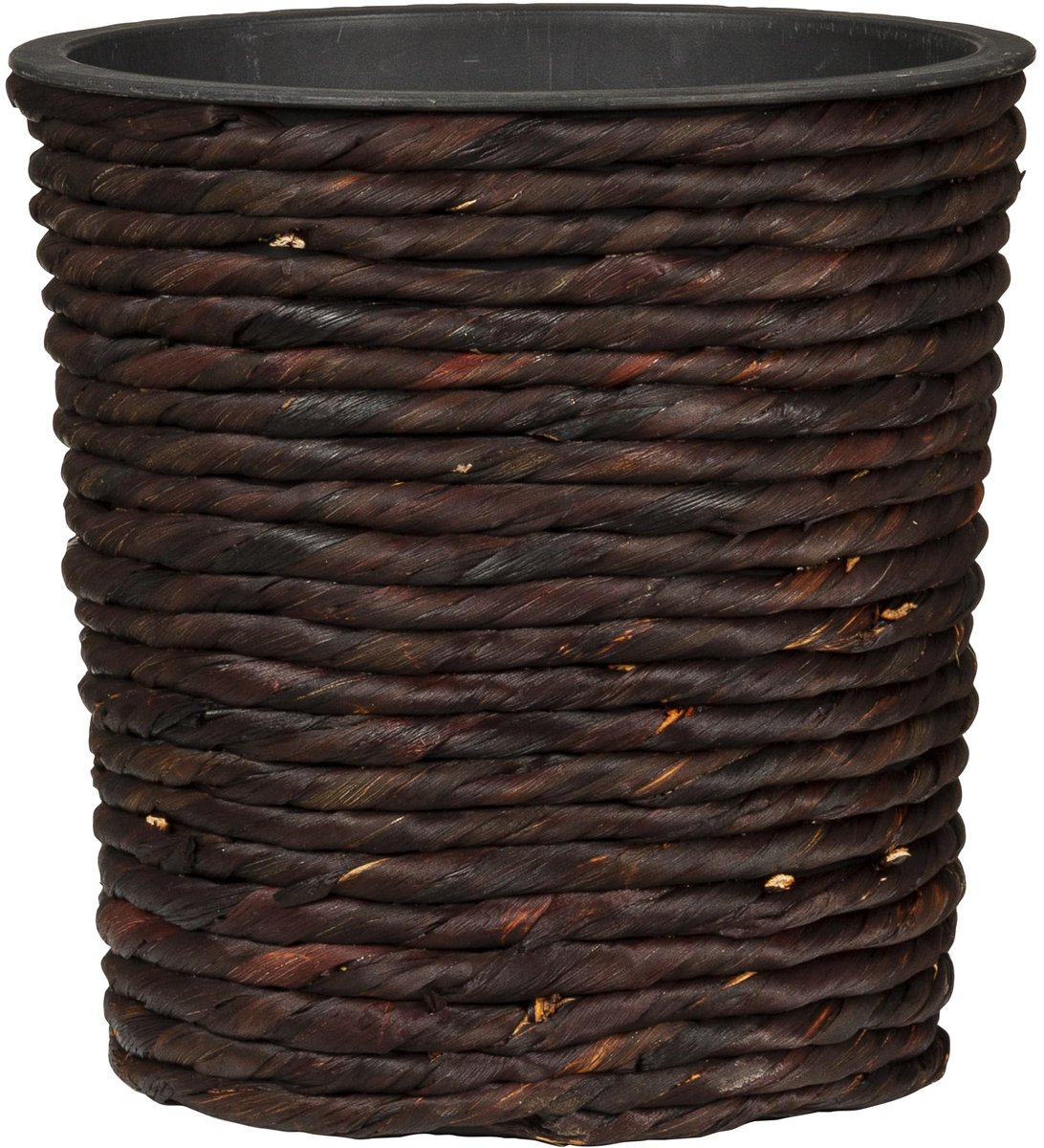 Water Hyacinth 24, Water Hyacint Mandpot/Mand Pot Kleur: Bruin, 24cm diameter, 24cm hoog, 13L Vol.