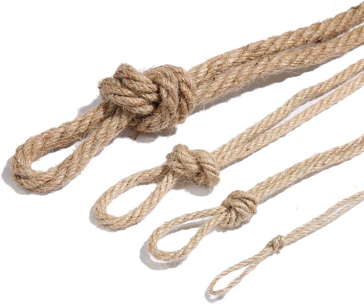 Jute Touw - Hennepkoord Biologisch - Tuinieren Decoratie - 3-Laags Sterk - 4mm 40m - Natuurlijk