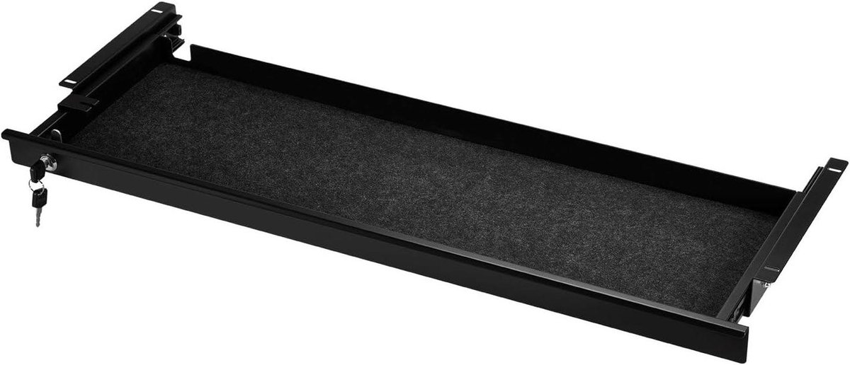 Bureau Onderbouwlade - Lade Bureau - Veilig Opbergen - Afsluitbaar met Sleutel - 850 mm Breed - Zwart