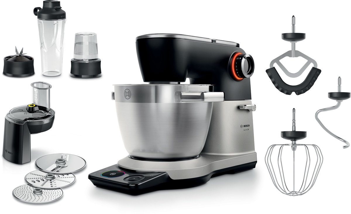 Bosch MUMS8ZS22 kokende keukenmachine 1800 W 6 l Zwart, Zilver