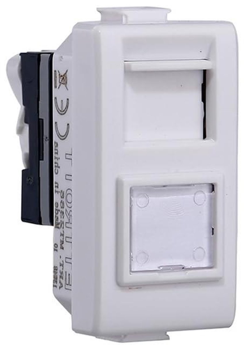 Netwerk Outlet RJ45 - Stopcontact Data Ethernet Poort - Internet Aansluiten - Cat 6 UTP - 7 x 4.5 cm