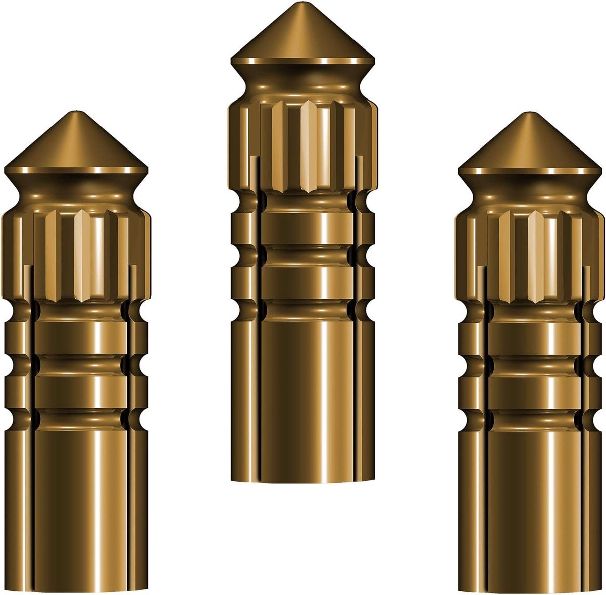 Dart Flight Beschermers - Flight Protectors - Darts Spelen - Aluminium Bescherming - 1 Set (3 Stuks) - Goud