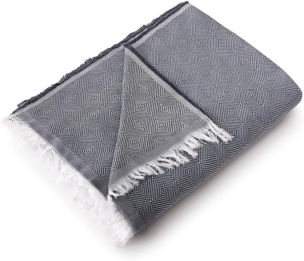 Jacquard Sprei - Bedsprei Banksprei - Meubels Beschermen - Hoogwaardige Jacquard Stof - 230x285 cm - Blauw