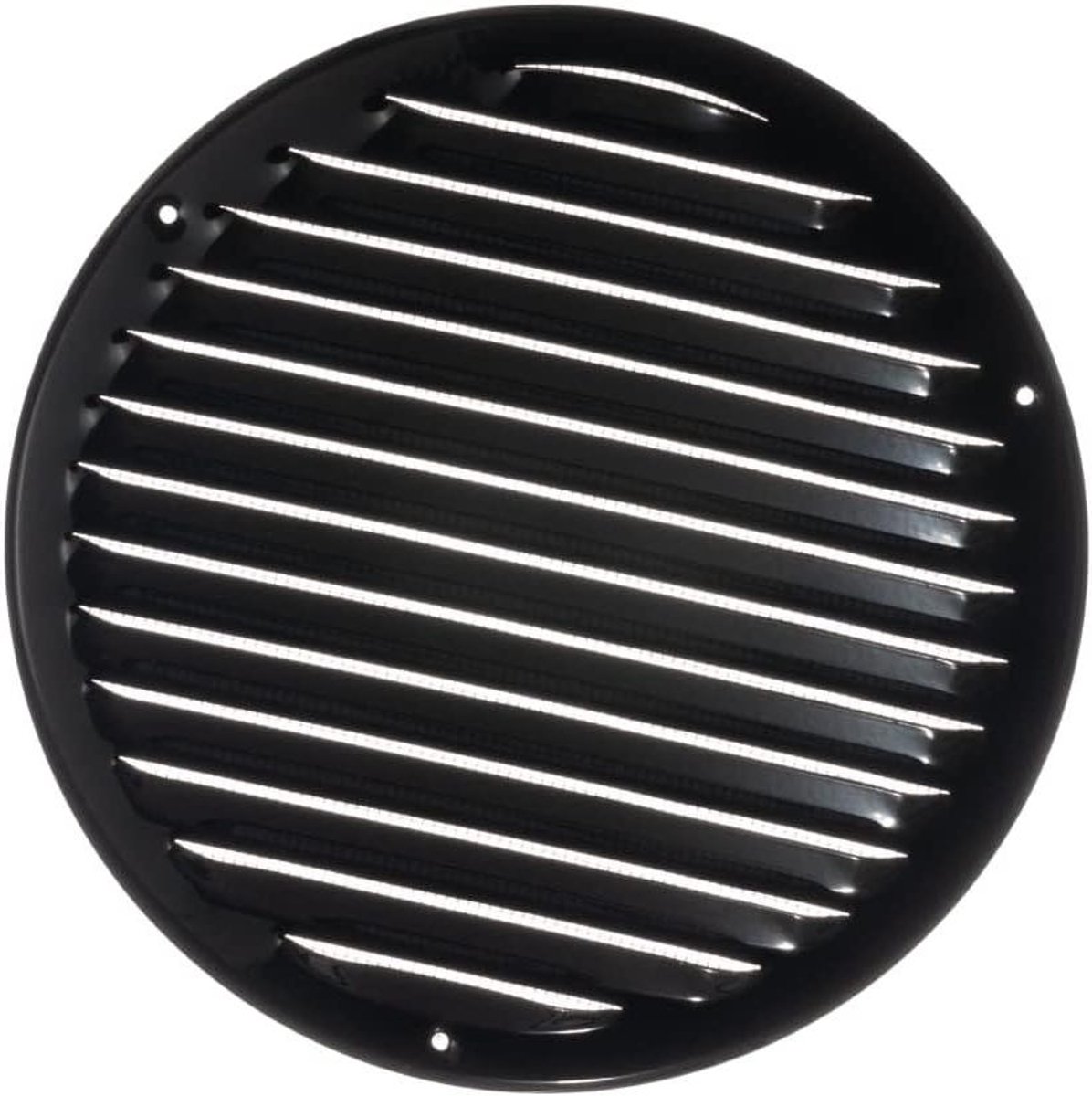 Ventilatierooster - Luchtcirculatie Rooster - Verse Lucht - Met Insectenhor - Ø 200mm - Zwart