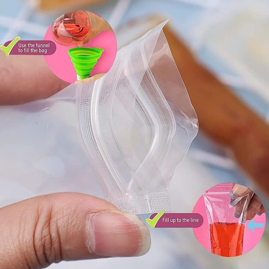 IJsjes Zakjes - IJslolly Zakjes - Zomerse Snacks Maken - Verzegelbaar Ontwerp - 20 Stuks - Transparant — afbeelding 4