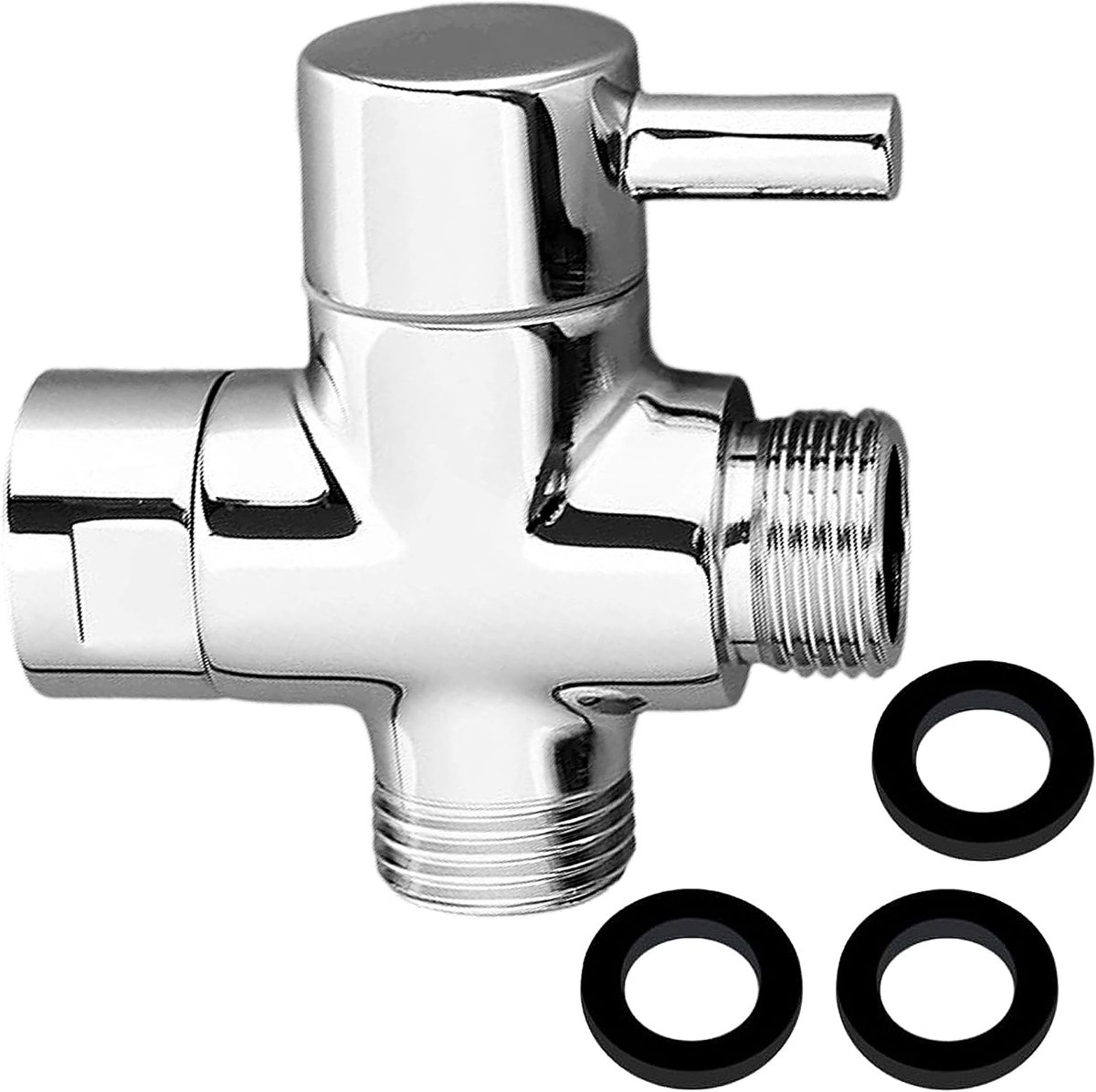 SnelShoppen - 3-Way Changeover Valve G 1/2 inch, 20 mm Switch Valve voor Douche, Messing D