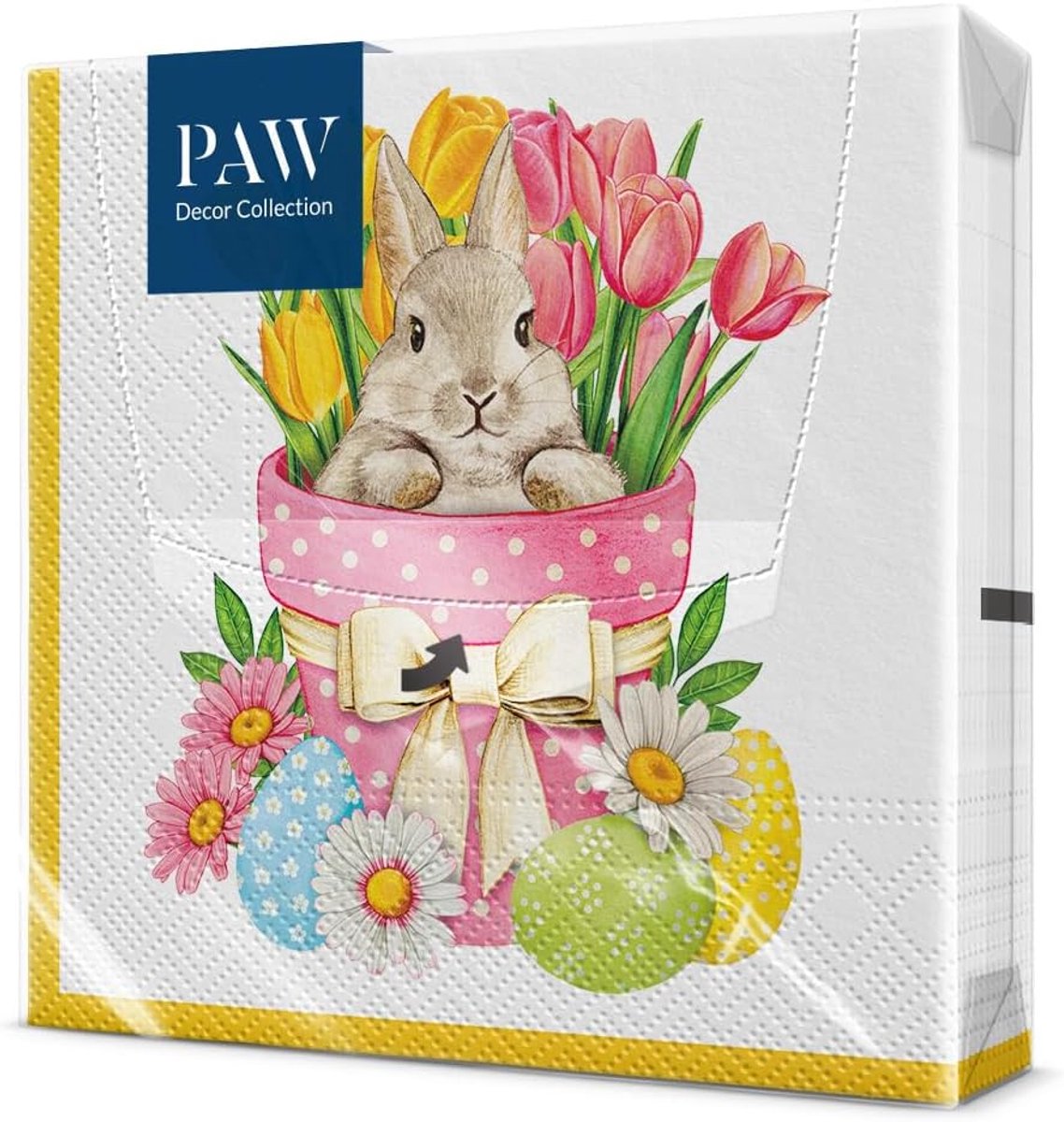 SnelShoppen - Kleurrijke Papieren Servetten 3 Laags (33 x 33 cm) - 20 Stuks - Perfect voor Pasen, Feestjes, Lente en Vieringen - Tafel Decoratie met B