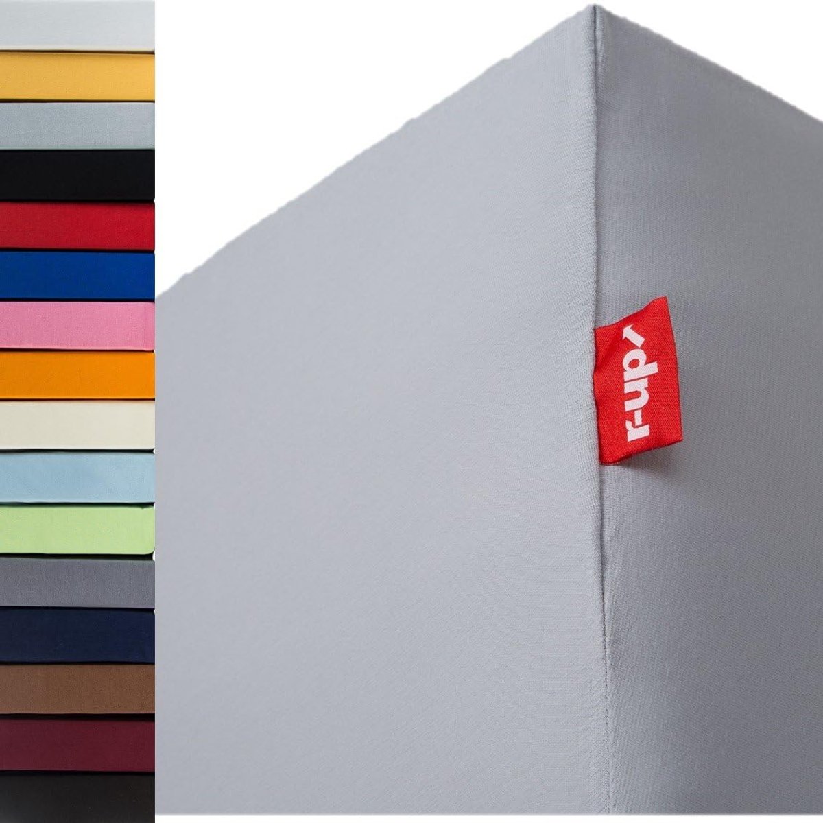 SnelShoppen - Fitted Sheet 140x200-160x220 cm tot 35 cm hoogte - 100% Katoen - Zilvergrijs - Oeko-Tex - Stressvrij Slapen met Comfort