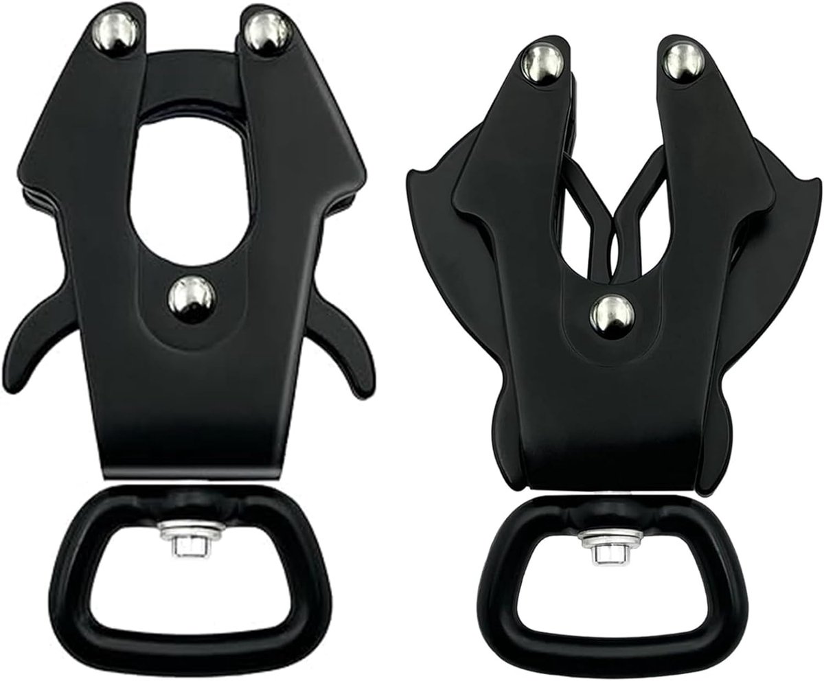 SnelShoppen - 2 Frog Clips voor Hondenriem, Aluminium Carabiner met 360 Graden Rotatie, Snelle Ontgrendeling en Vergrendeling, Stevige Leash Buckles v