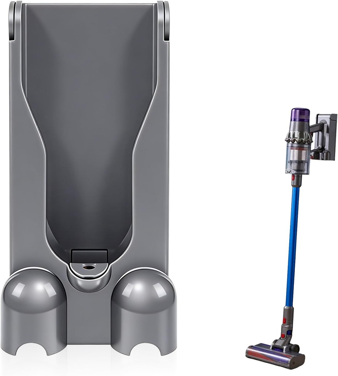 SnelShoppen - Wandhouder voor Dyson V11 V15 stofzuiger - Oplaadbare Wandhouder van Hoogwaardig ABS Kunststof - Stevige Wandhouder in Wit voor Thuisgeb