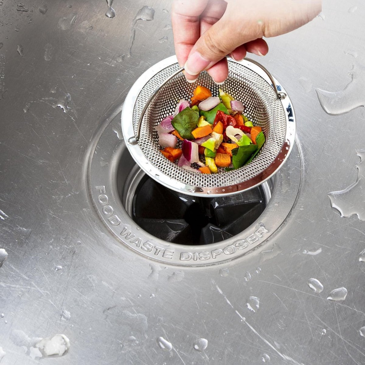 Set van 2 RVS Afvoerzeefjes met Handvat, Antikleverend en Roestvrij, Makkelijk Schoon te Maken, Ideaal voor Keuken en Badkamer