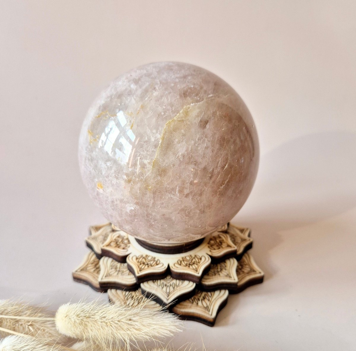 XL Bergkristal / Golden Healer Bol – 90 mm