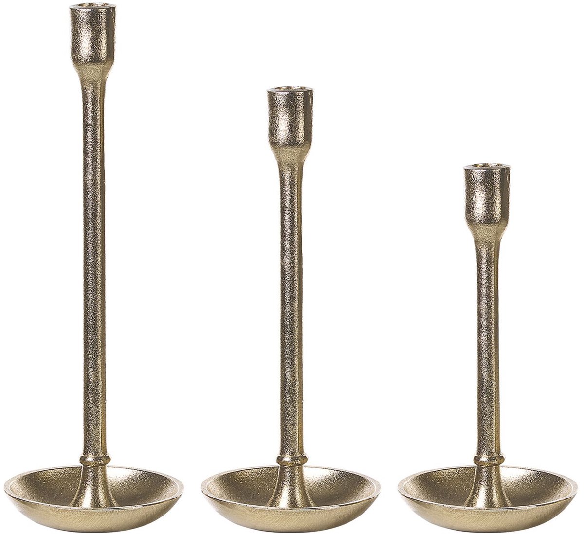Beliani LIWUNG - Kandelaar set van 3 - Goud - Aluminium