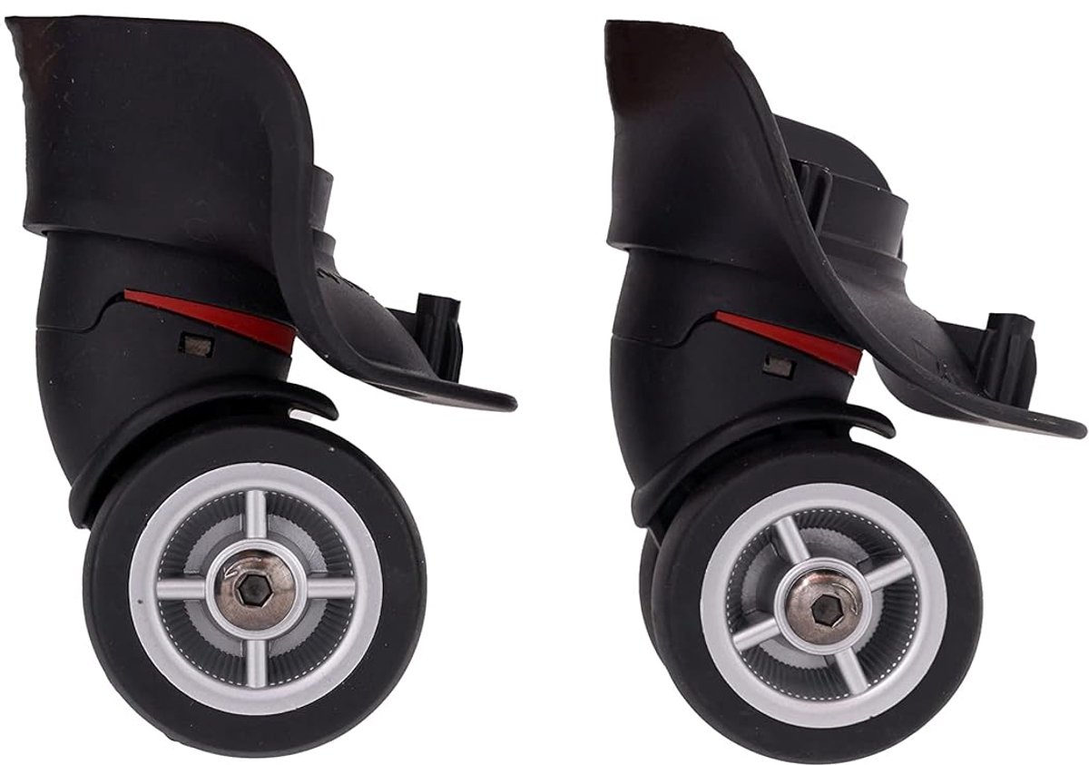 SnelShoppen - Vervangende Luggage Koffers Wielen Zwart, 49mm, Stil en Duurzaam, Geschikt voor Trolleys, Luggage, en Bagage, Eenvoudige Installatie