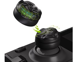 SnelShoppen - PlayVital Thumb Grips voor Steam Deck & PS Portal - 4-Pack Joystick Covers met Antislip Textuur, Hoogteverhogende Thumb Pads - Zwart met