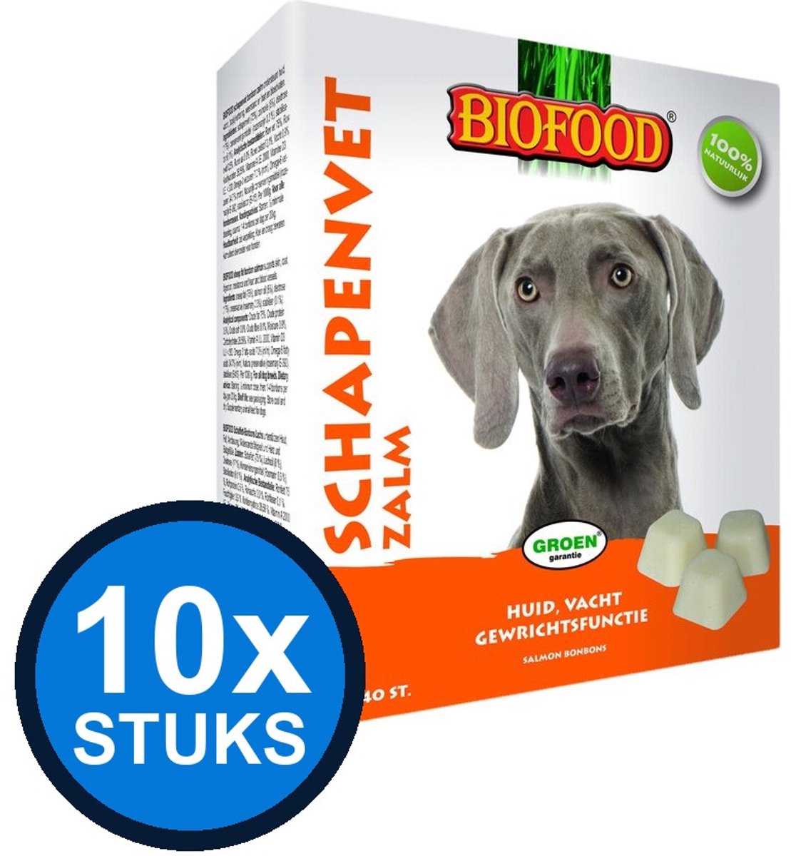 10x Biofood - Schapenvet zalm maxi 40st