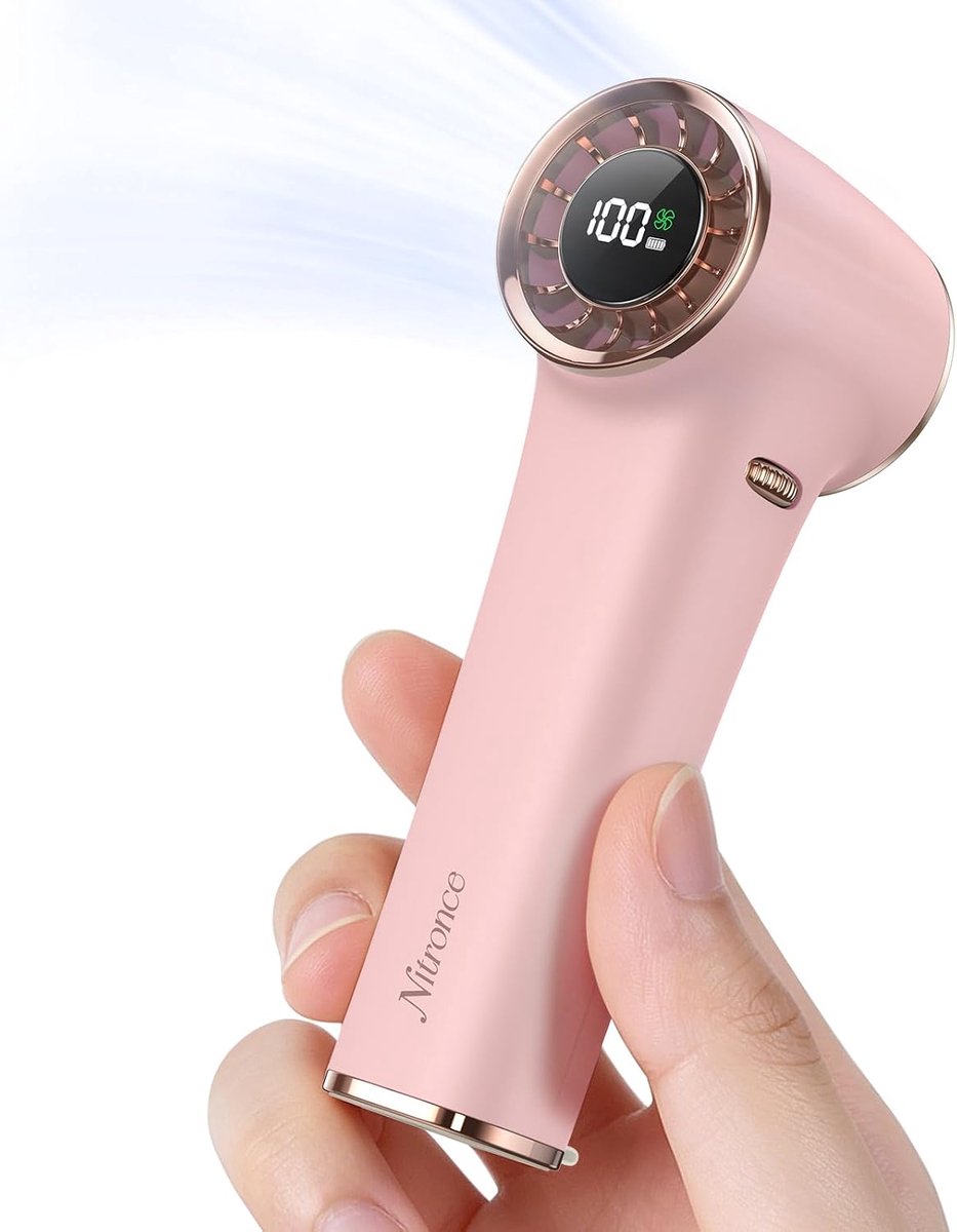 SnelShoppen - Mini-ventilator 97 g, ultralicht en compact, 20.000 tpm, draagbare USB-C ventilator met 10 m/s windsnelheid, 18 ℃ koeling, ideaal voor r