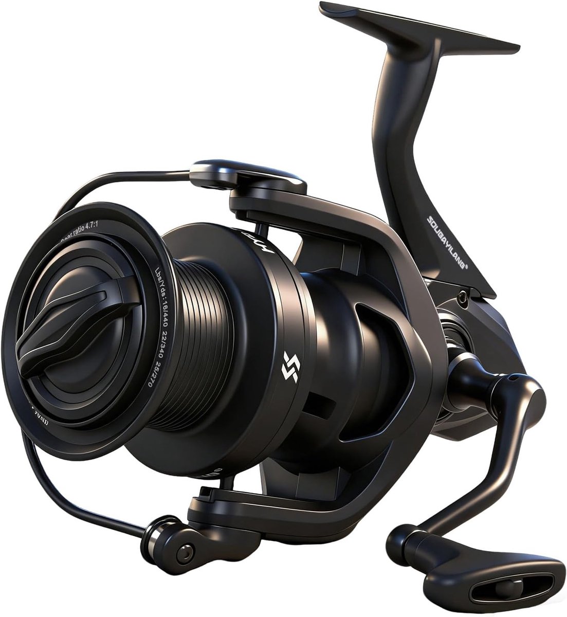 SnelShoppen - Carp Fishing Reel Feeder 94cm Cord Return Aluminium Spoel 6+1 Ball Bearings Lichtgewicht Snelle Remsysteem 4.7:1 voor Karpervissen