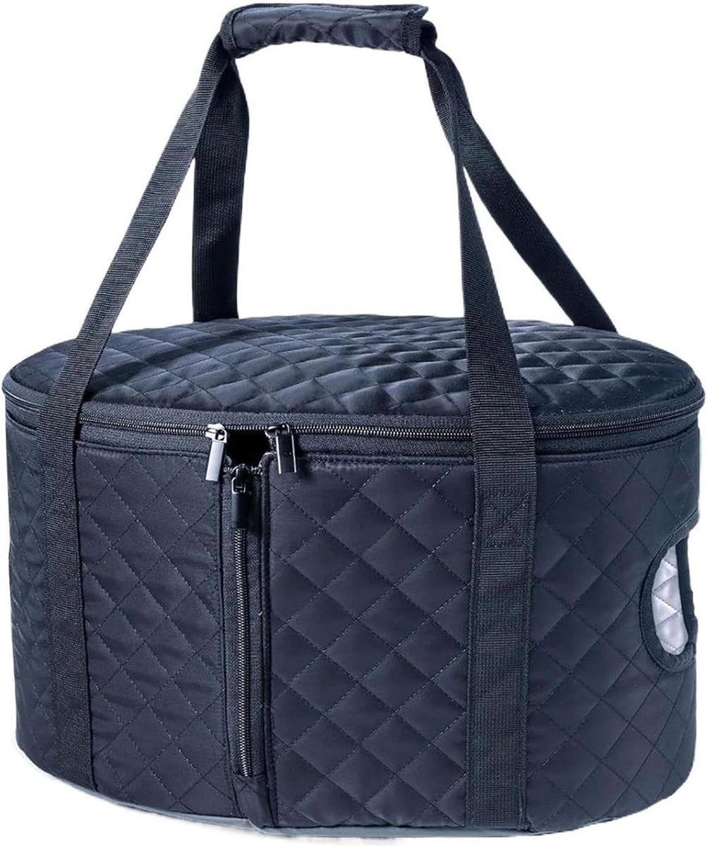 Draagtas Slow Cooker - Geïsoleerde Koker - Maaltijden Vervoeren - Veilig Anti-kantelontwerp - 43 x 28 x 6 cm - Zwart