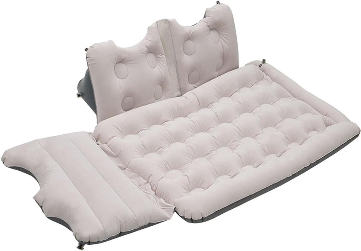 Opblaasbare Bank - Luchtmatras - Kamperen en Reizen - Verdikte PVC structuur - 200x110 cm - Wit