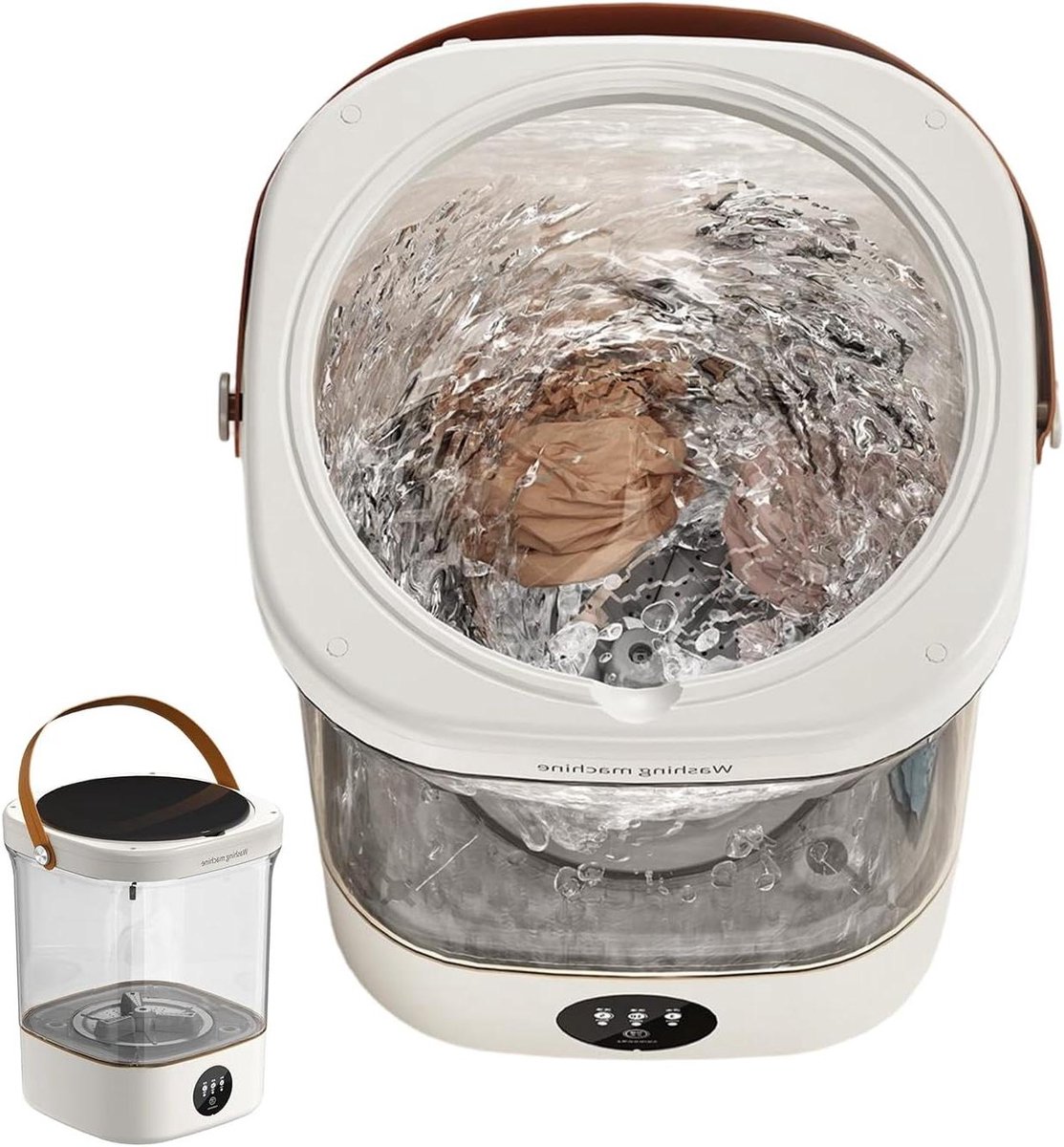 Draagbare Wasmachine Mini Wasmachine Reizen en Camping Stil en Snel 12 Liter Wit