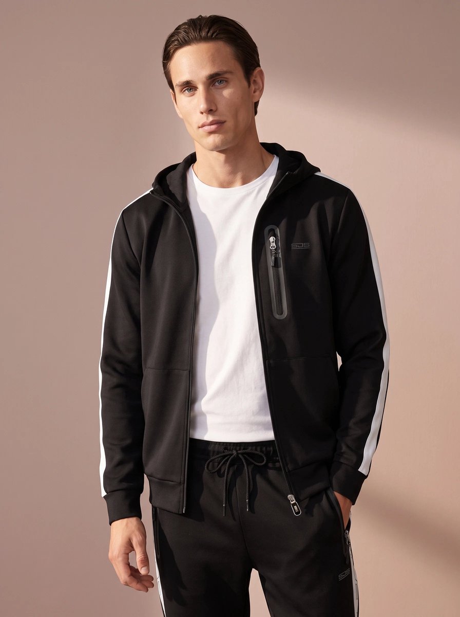 Sjeng Sports MEMPHIS - Maat: S Black - Tennis Vest Mannen - Sportvest - 86% polyester, 14% elastaan, dull interlock