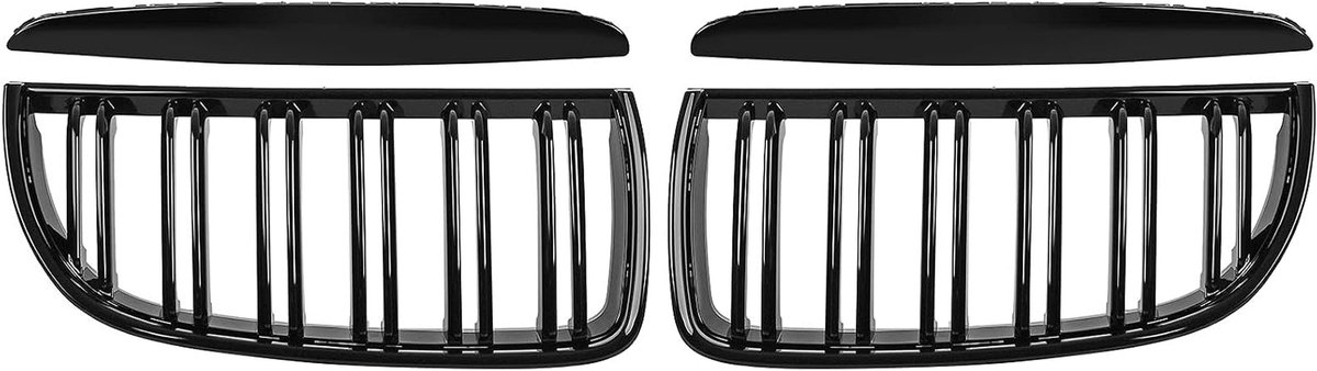 Ventilatierooster Auto - Grill Set - Voertuig Styling - Glanzend Zwart - 1 Paar - Zwart