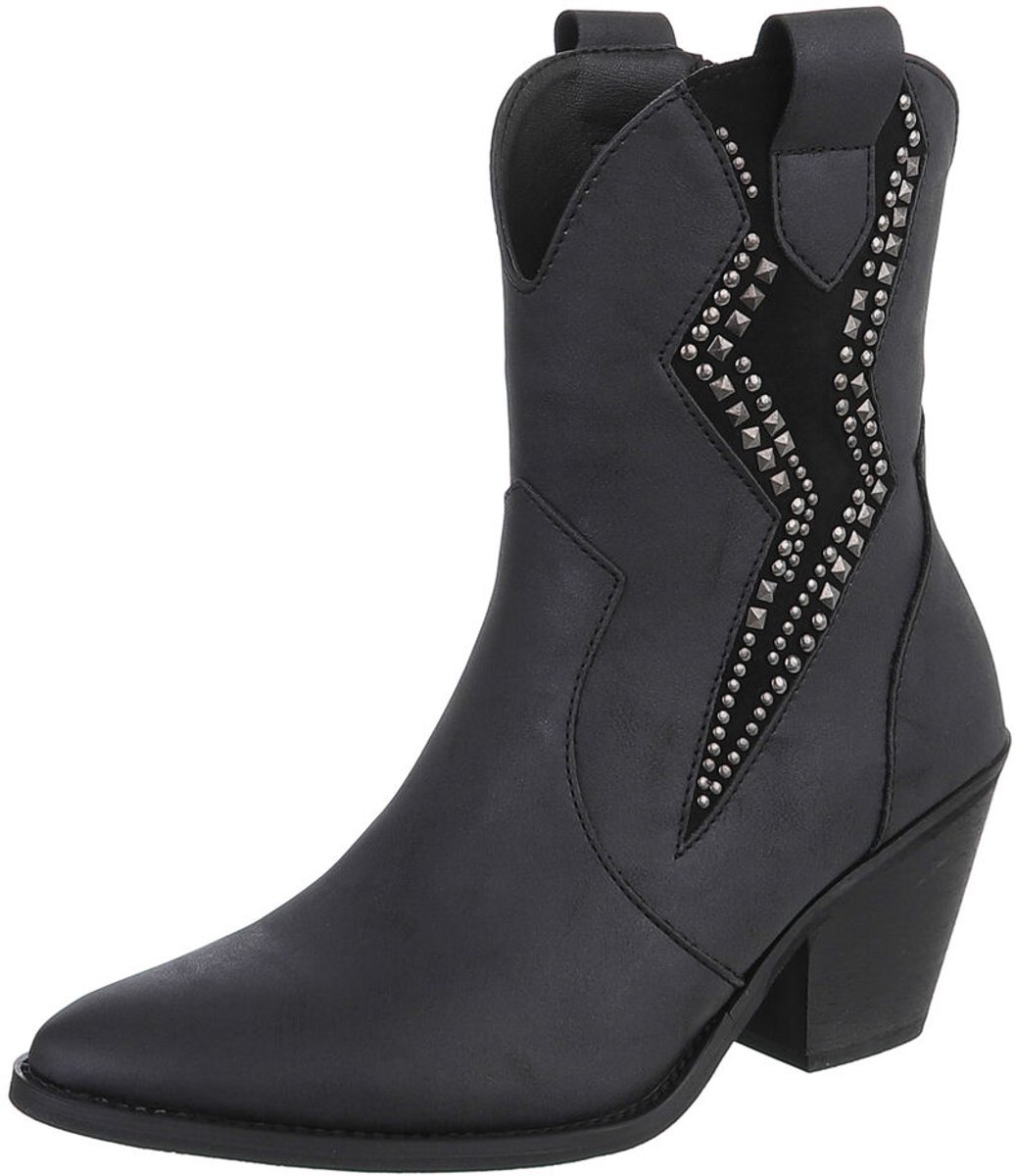 Enkellaars - Studs en blokhak - Dames Mt:39