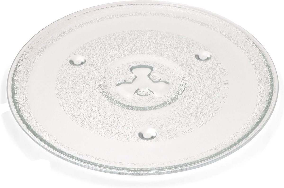 SnelShoppen - Magnetronplaat met 27 Protrusies - Tempered Glass, Hittebestendig, Ideaal voor Keuken, Geschikt voor Diverse Magnetronmodellen