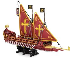 Reobrix 66105 Galleass oorlogschip bouwset | War of Gods Adventure | Classic Creator STEM ridders boot speelgoed technisch icons bouwpakket voor kinderen en volwassenen | Boat of the warriors | Geschikt voor Lego | Bouwdoos met 3387 bouwstenen