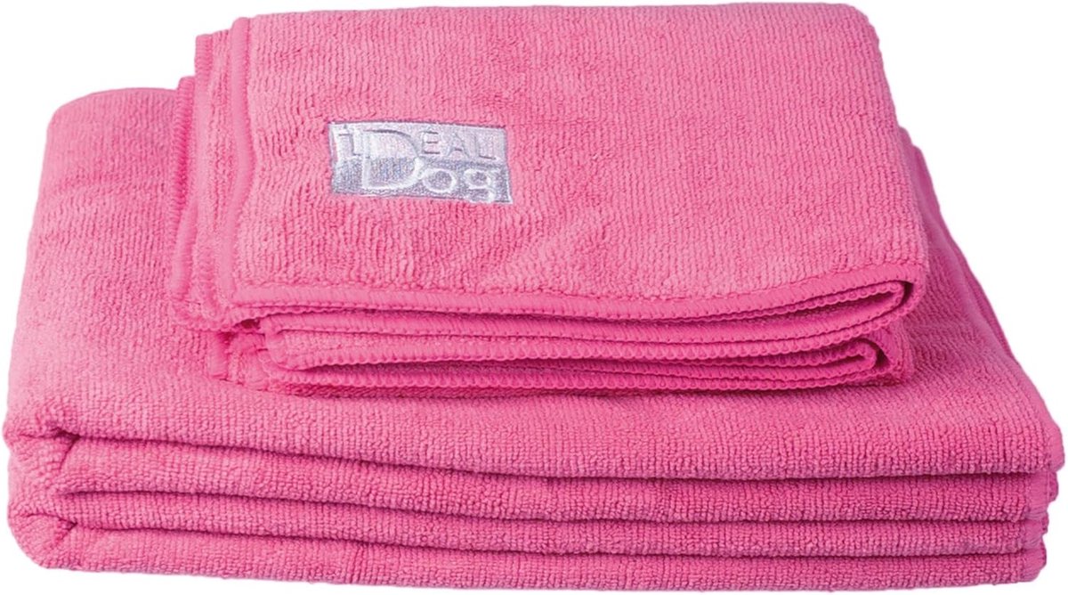 SnelShoppen - Microfibre Handdoeken Set van 2, Roze, Ideaal voor Huisdieren, Camping, Keuken, Sneldrogend, Lichtgewicht, Perfect voor Reizen en Bad