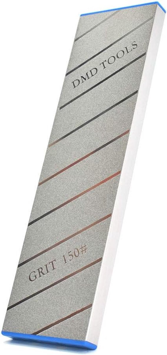 SnelShoppen - Dubbelzijdige Diamant Slijpsteen Plaat (150 & 400) - Slijpplaat voor Keukenmessen en Slijpstenen - 253x70x14 mm - Hoogwaardige Aluminium