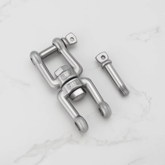 aladdien - Swivel Beugel - Dubbele Beugel - Zware prestaties - M6x67mm - 150kg - Geschikt voor Tuin en Boot - 4 stuks van Aladdien — afbeelding 3