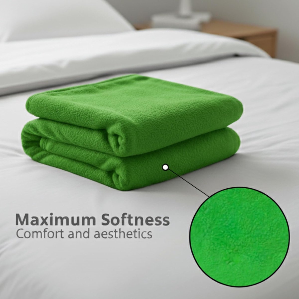 SnelShoppen - Super Soft Anti-Pilling Fleece Deken 130x160cm met Herbruikbare Handwarmer - Dikke Thermo Plaid voor Sofa en Reizen - Warm Winterdeken v