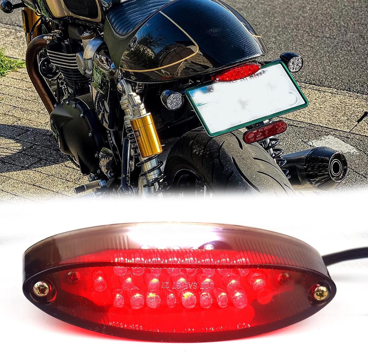 SnelShoppen - 28 LED Motorfiets Signaal Achterlicht 12V Remlicht met Waterproof Ontwerp voor Motoren, Quads, Dirt Bikes en ATVs