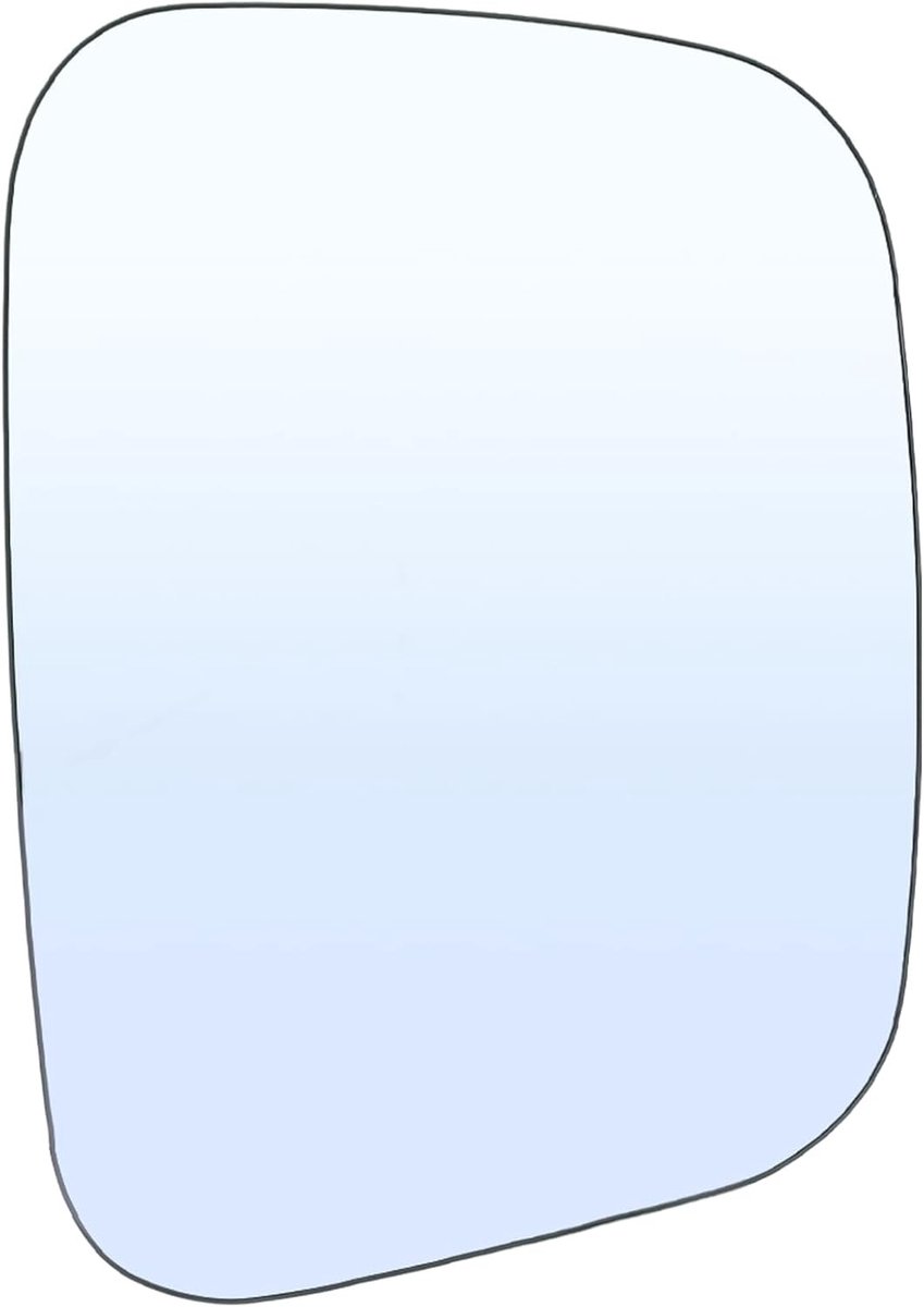 Verwarmd Asferisch Deurspiegelglas voor VW T5 (2003-2009) en VW Caddy (2004-2015), Vervangingsglas voor Passagierszijde met Draagplaat