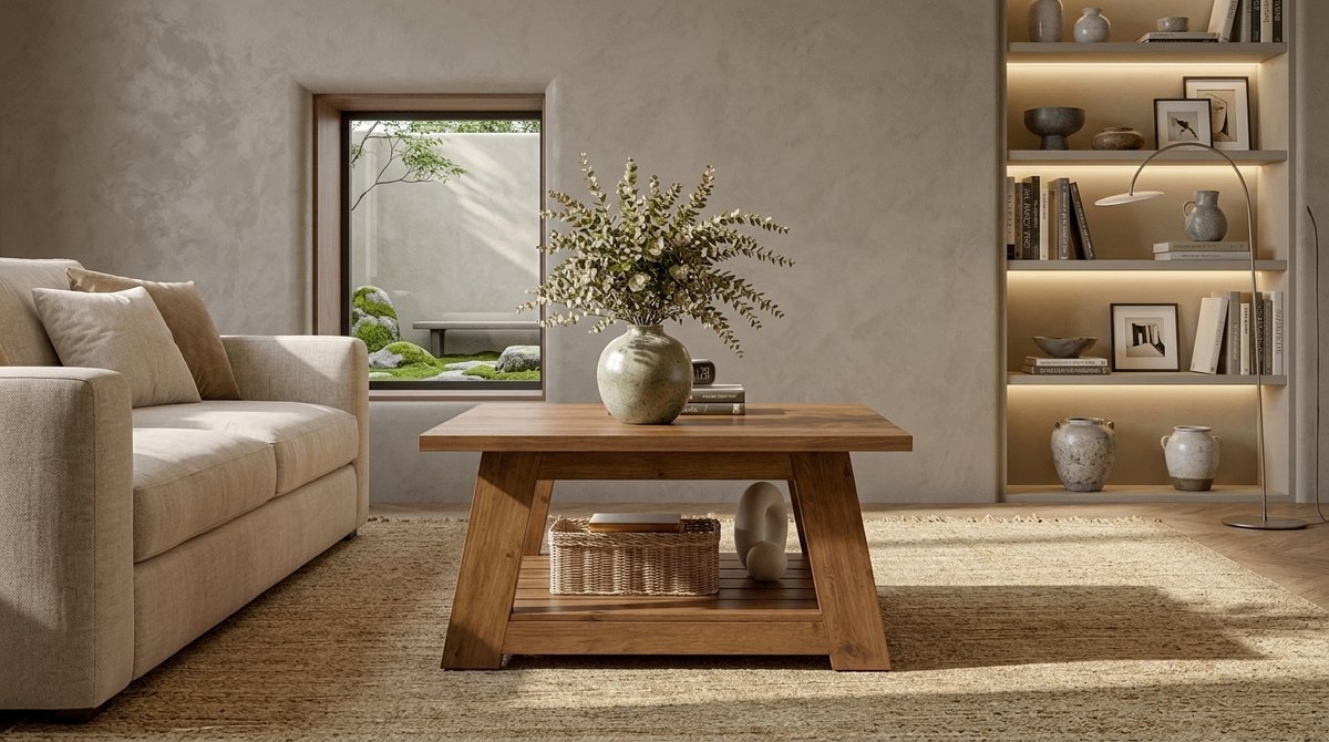Salontafel 2-laags 80 cm – - Bruin - Novihome