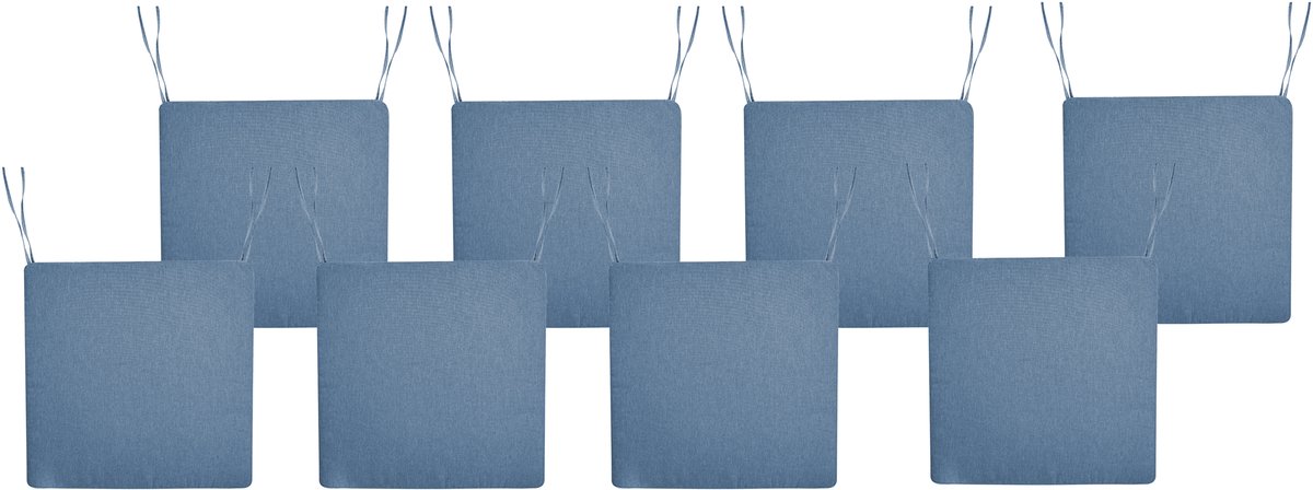 SASSARI PREMIUM - Zitkussen set van 8 - Blauw- Polyester