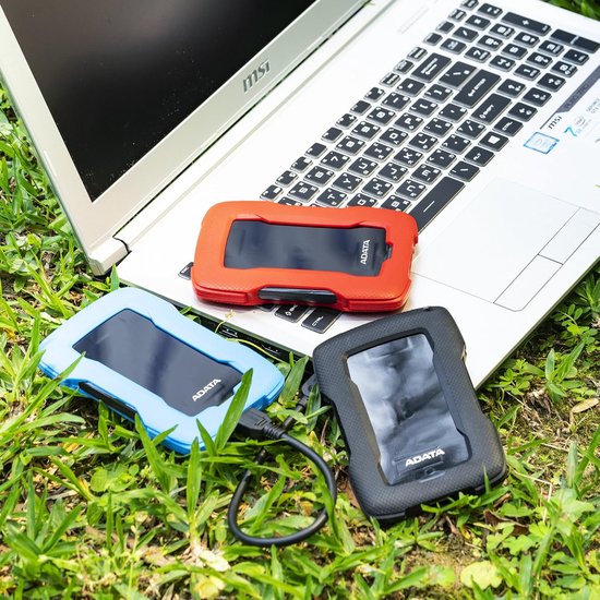 Externe Harde Schijf - Opslagapparaat Data - Gegevens Veilig Opslaan - Schokbestendige Behuizing - 2 TB Capaciteit - Blauw — afbeelding 2