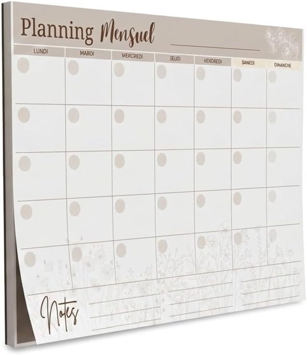 SnelShoppen - Magnetische Maandplanner Papier zonder Datum - 25 Vellen voor 25 Maanden - Flexibele Koelkastorganisatie - Familiekalender - Gemaakt in