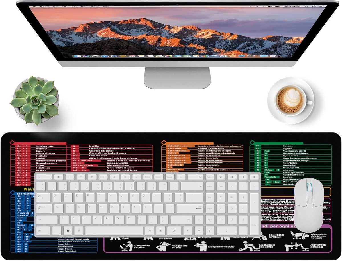 SnelShoppen - Grote Mouse Pad 90x40cm - Gaming Muismat - XXL Rubber Ondergrond - Anti-slip - Ideaal voor Thuis en Kantoor - Zwart
