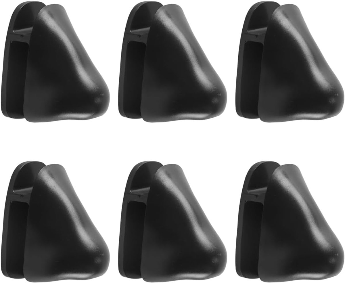 SnelShoppen - Pack van 8 Wandgemonteerde Brilhouders Zonnebril Stand Hangend Neus Hanger ABS Zwart voor Thuis, Badkamer, Slaapkamer, Kantoor