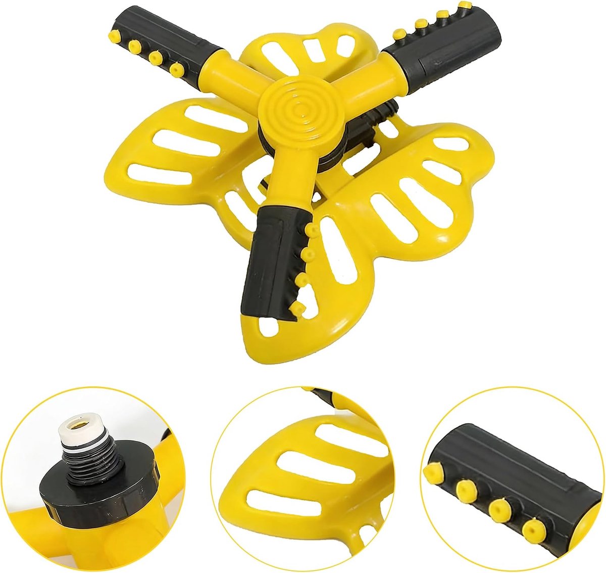SnelShoppen - Rotating Garden Sprinkler 360 Graden Automatische Rotatie voor Even Irrigatie - Duurzaam PP Plastic voor Tuin, Grasmaaier, Planten, Bloe