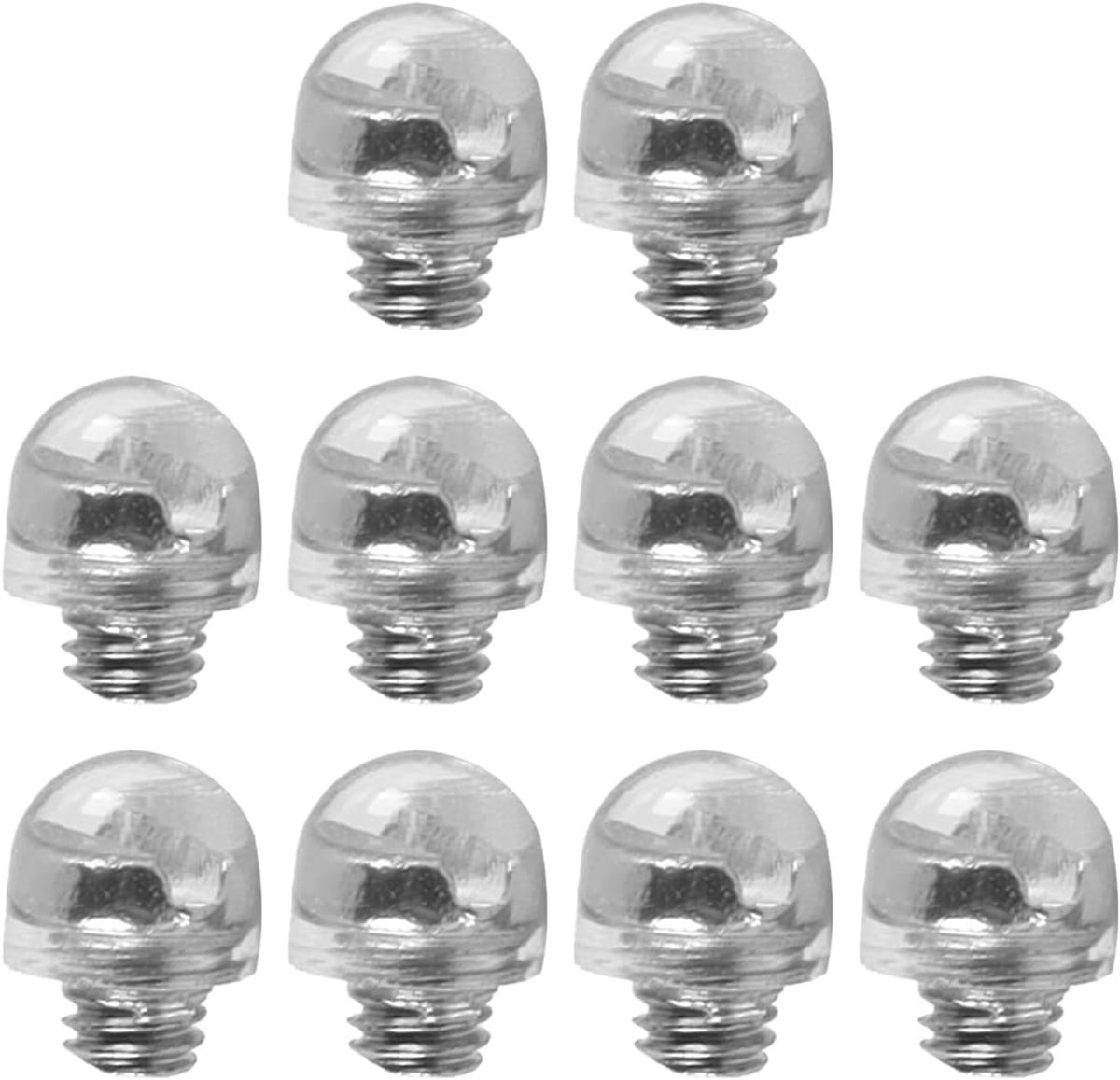 SnelShoppen - Set van 10 Zilveren Haarknip Scharen met Rubber Demper voor Stille Kapsalons en Thuisgebruik (3mm)
