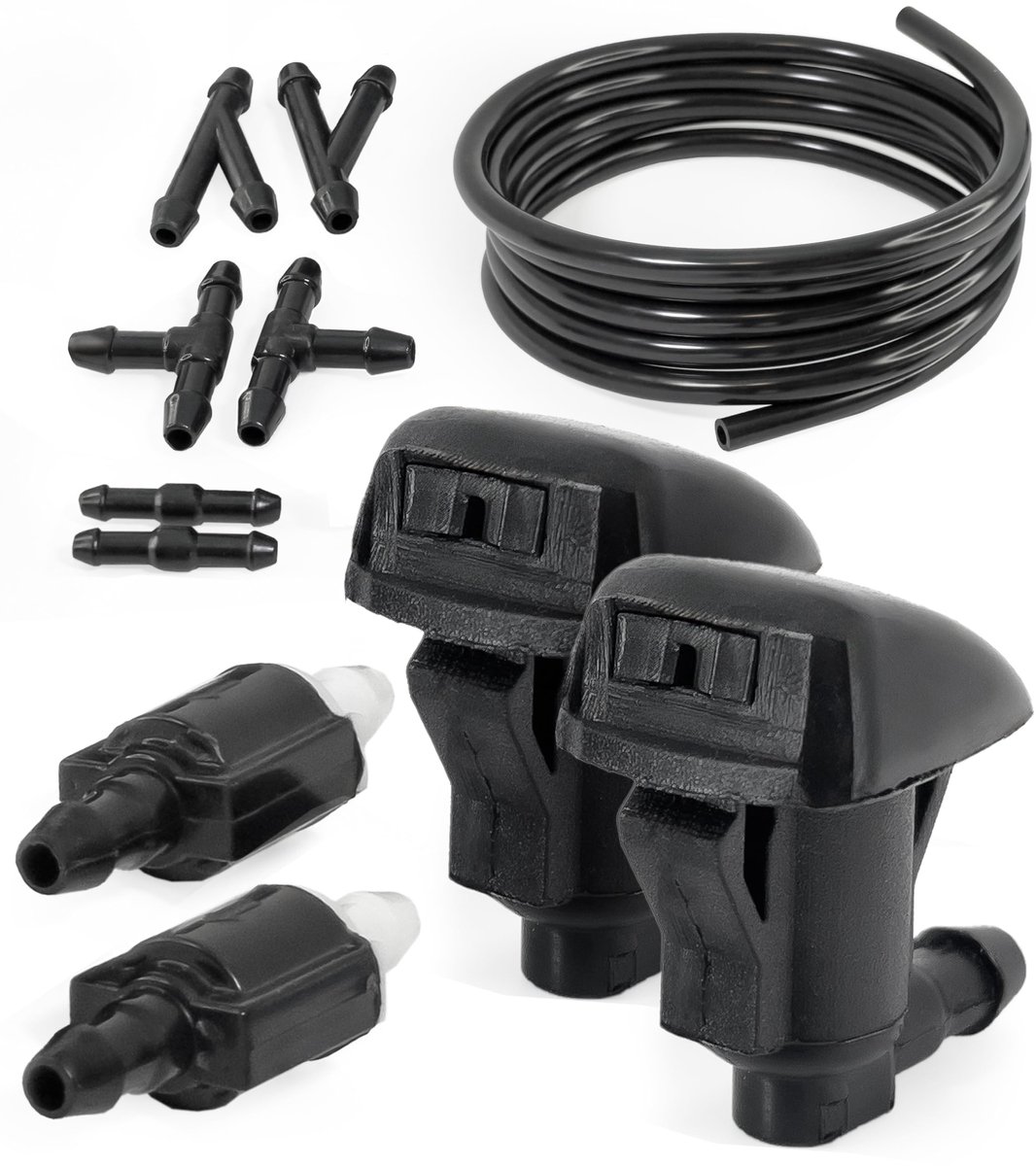 Dailygoods- Wasmachine Nozzles - 2 Stuks - Vervanging voor Toyota Sienna/Corolla/Camry - Kunststof - Eenvoudige Installatie - Corrosiebestendig - Ruitensproeier