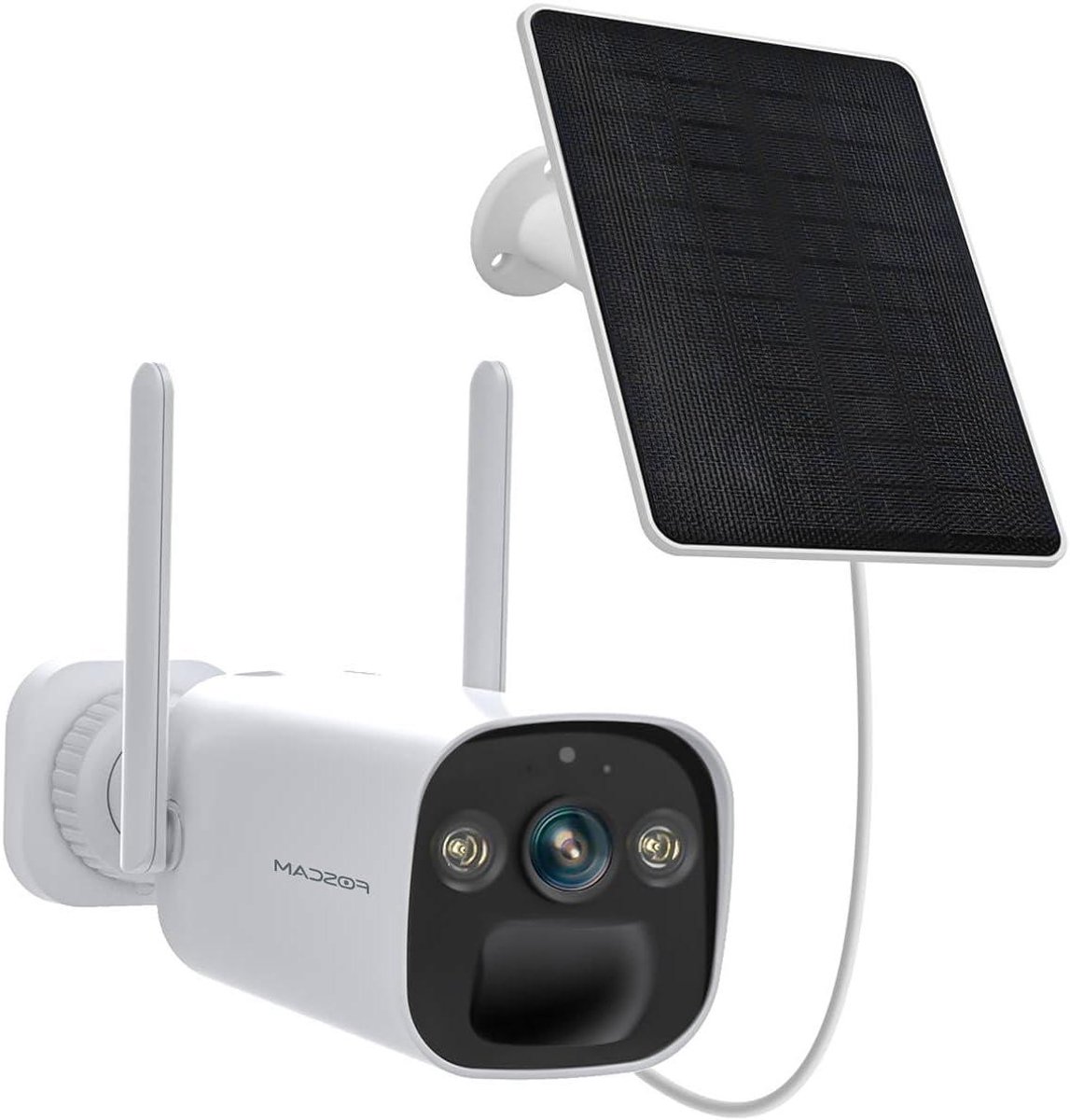 Beveiligingscamera - WLAN camera - Huis bewaken - Zonne-energie ondersteuning - 2K resolutie - Wit