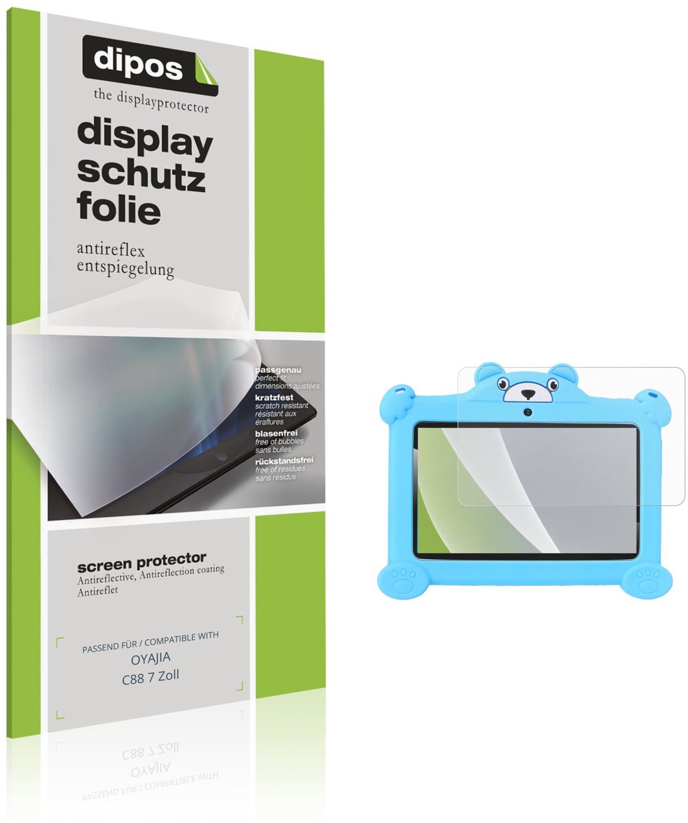 dipos – 2x Matte Beschermfolie geschikt voor OYAJIA C88 7 Inch | Krasbestendige & antireflecterende Screenprotector Ultra-Thin