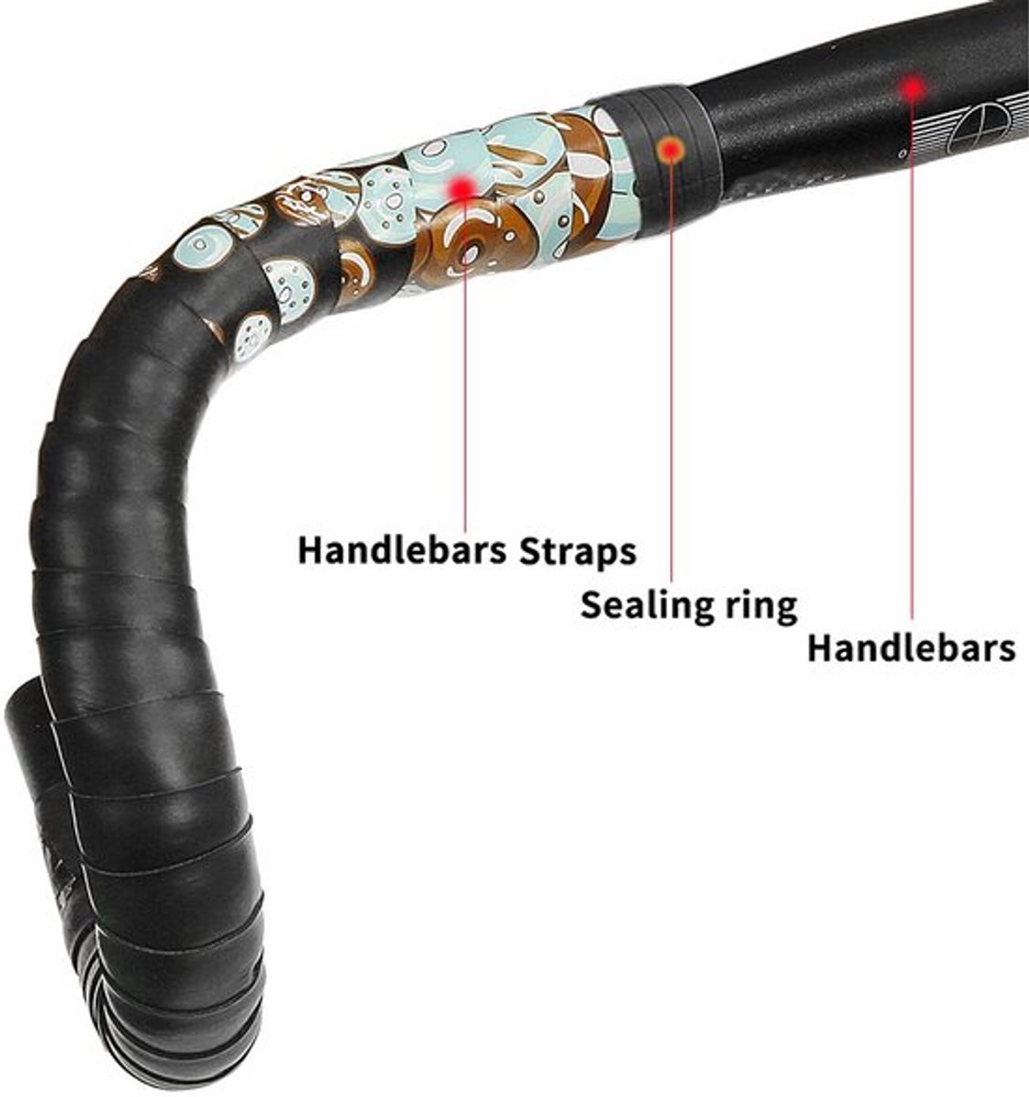 Dailygoods- Stuurband - Siliconen Tape - Rubber Grip Wrap - Fietshandvat